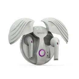 Nya Mini Bluetooth -headset True Wireless Earphones Angel Wings Earskydd Tws Stereo Sport Gaming Video Rock Style Design Earphone With Noise Cancellation Mic Cuffie