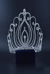 Large Full Pretty Crowns For Pageant Contest Crown Auatrian Rhinestone Crystal Hair Accessories For Party Show 024324527397