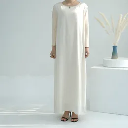 Roupas étnicas Ramadan sob Abaya Vestido Interno Muçulmano Liso Sólido Sem Mangas Vestidos Deslizantes para Mulheres Roupas Islâmicas Dubai Turquia Outfit