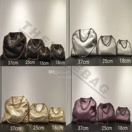 Stella McCartney Tote Bag Falabella stora mode kvinnor svarta kedja shoppingväskor messenger läder mini handväskor lyxdesigner 302f