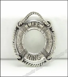 Fashion Swim Ring Charms Antiqued Srebrny Stop Wiselant Fit Fit DIY Biżuteria