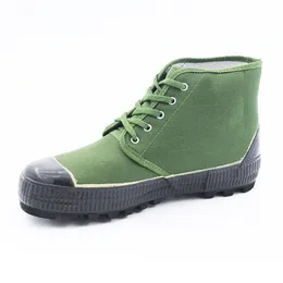 Wear resistant and anti slip construction site work shoes student military training labor protection training shoe low