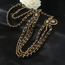 Women Gold Chains Belts مصممي الأزياء سلسلة الخصر سلسلة فاخرة الحزام حزام مصمم جلدي معدني فستان رعاة البقر