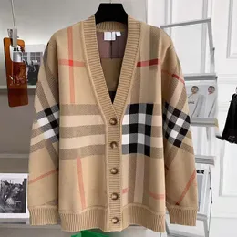 Burry Sweater Designer Sweaters Kadın Marka Upshirt Burr Klasik Çizgili Moda Kadınlar Upshirt Uzun Kollu Örgü Sweater Erkek Kazak Ceket Aşağı