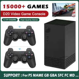 Console D20 Console per videogiochi retrò stereo Uscita 4KHD Controller wireless doppi 15000 giochi per PS/MAME/GB 5.1 BT Stereo HiFi compatibile