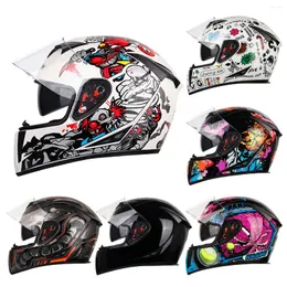 Hełmy motocyklowe JK310 Full Face Helmet Accesorios Moto Cartoon Helm Retro Vintage Para Casco PRAWIDŁOWE AKTYWNOŚCI MASY MOTORBIKE