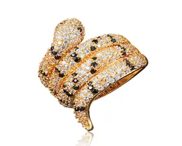 2018 Ny 18K Gold Plated Finger Ring med Zircon Fashion Party Jewelry For Women Födelsedagspresenter Top Quality Drop Shipping9493375