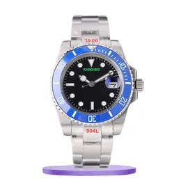 40mm Simple Ultra Thin Automatic Mechanical Watch Kalender Lysande vattentätt rostfritt stål Självlindande män Titta på lyxmode -klocka Business Watches
