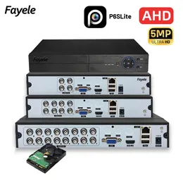 AHD 5MP DVR 4CH Hybrid XVR CVI TVI IP Analog Security Camera System 8 Channels Surveillance Video Recorder HDD 16CH 5MN P6SLite 240219