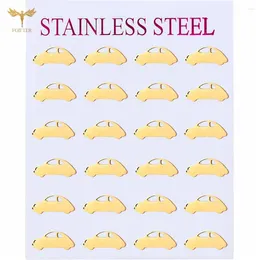 Stud Earrings Cute Car Model For Kids Girls Boys Golden Stainless Steel Jewelry Wholesale 12 Pairs Pack Childs Accessories Gifts