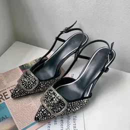 Designer women's high heeled sandals fashion equined Clothoffice slippers Sexy party high-heeled shoes with box