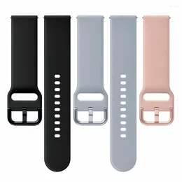 Titta på band OEM Original Watchband för Samsung Galaxy Active2 SM-R820 SM-R830 40mm 44mm Silicone Band Wrist Strap