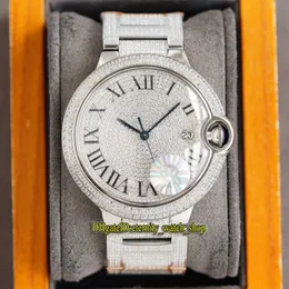 Ювелирные часы eternity 0049 RFF V7 Edition Gypsophila CZ Diamond Dial Super 2836 Автоматический корпус с бриллиантами Полностью ледяной мужские часы W219s