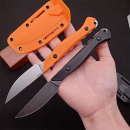 BM BM15700 15700 Flying Path Fixed Blade knife CPM-154 Steel Thermoplastic Rubber handle Outdoor Hunting Camping Small Straight Knives