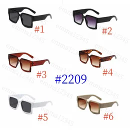 Designer-Sonnenbrillen, Herren-Sonnenbrillen, Designer-Sonnenbrillen, Sonnenbrillen für Damen. Neue 2209 Damen-UV-Schutz-Herrenbrille mit quadratischem Rahmen, Luxus-Sonnenbrille der Marke