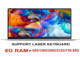 8G RAM 1TB 512G 256G 128G 64G SSD ROM Ultrabook Intel Dört Çekirdek Windows 10 Dizüstü Bilgisayar 9981965