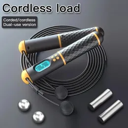 2 In 1 Multifun Skipping Rope With Digital Counter Speed Professional Ball Bearings And Non-slip Handles Jumps And Calorie Count 240220