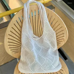 Shopping Bags 2024 Summer Women's Straw Bag Handmade Large Beach For Women Hand Tote Supermarket