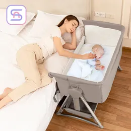 Baby Beside Sleeper Born Bassinet Multifunktionsbett Tragbares zusammenklappbares Reisebett am 2023 240223