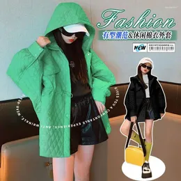 Down Coat Kid's Long Winter 2024 Children Cotton Padded Clothes Teen Girls Warm Thick Velvet Hooded Jacket