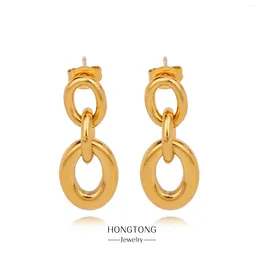 Dangle Earrings HONGTONG Latching Pendant For Women High Quality Stainless Steel Jewelry 18K Gold Plated Charm Accessories Wholesale
