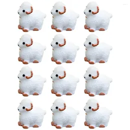 Garden Decorations 12 Pcs Model Baby Sheep Ornaments Decor Miniature Glass Synthetic Resin Plants Layout Props