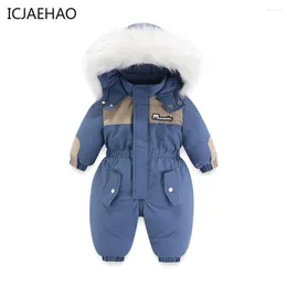 Down Coat 2024 Born Boy Girl Winter Coats Bodysuit Hooded Overalls Outerwear Children Kids Jumpsuits Jacket Infants Warm Clothes