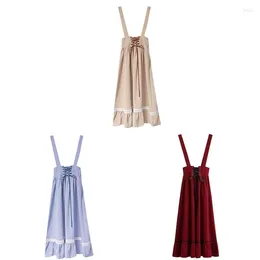 Skirts Women Victorian Suspender Braces Skirt Vintage Bandage Ruffled Overall Dress Dropship