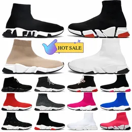 Top Quality Mens Designer Sneakers Sock Shoes Boots Speed Trainer Black White Speeds 2.0 Clear Sole Socks Designers Platform Loafers Recycled Knit Sneaker Womens