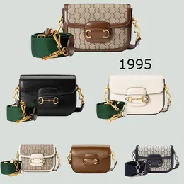 Horsebit 1955 Bolsa de sela bolsa de sacola de bolsa de bolsa de bolsa de bolsa transversal Bolsa Cross Women Luxury Classic Retro Luxury vem com bolsa de tiras destacáveis