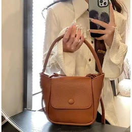 Classy Evening Bags Small Market Vegetable Basket Bag Fashion Bucket Women's High Quality Texture Handbag Soft Leather