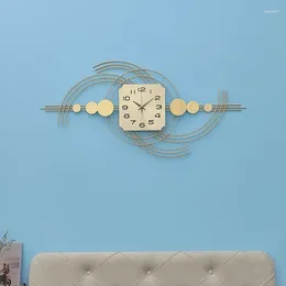 Duvar Saatleri Demir Saat Modern Minimalist Dekor Colck Hoparlör Sefer 100x47cm Metal Oturma Odası Süslemeleri Asma