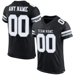 Personalizado preto branco-prata malha autêntica camisa de futebol 23 Christian McCaffrey 13 Brock Purdy camisas de futebol 19 Deebo Samuel 85 George Kittle