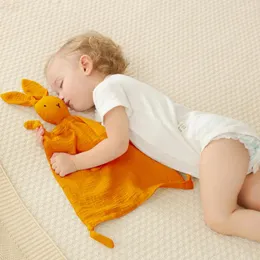 Blankets Cotton Baby Soother Appease Towel Bib Soft Animal Doll Teether Infants Comfort Sleeping Nursing Cuddling Blanket Toys
