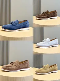 Luxuriöse Modedesignermarke für Herren, Business-Schuhe, Lefu-Schuhe, Hochzeitsbankett, Reverse-Fleece-Lederschuhe, Kalbsleder, niedrige Saumfüße, Größe 5–10