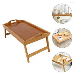 Conjuntos de louça dobrável bandeja de pé portátil mesa dobrável mesa de bambu cama escrita para casa estável computador mais velho estudo quarto