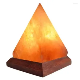 Настольные лампы USB Led Пирамидальная соляная кристаллическая лампа Декоративная атмосфера