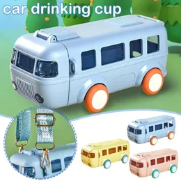 Bottiglie d'acqua Auto per bambini Tazza di paglia Estate Simpatico autobus Biberon Kids Up Cartone animato per Gif