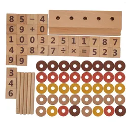 ハンティングジャケット木製カウントおもちゃの幼児学習おもちゃ番号子どものために耐久性のある木材教育