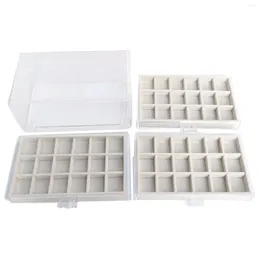 Jewelry Pouches Velvet Display Storage Box 3 Tier Organizer Drawers For Rings Earrings Hair Accessories