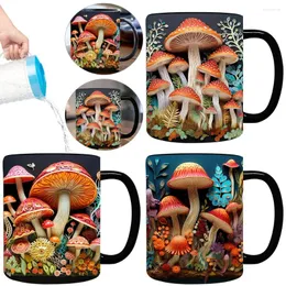 Mugs 3D Magic Mushrooms Mug Ceramic Creative Space Design Tea Cup Ideal Gifts For Friends
