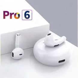 Pro Original Pro 6 TWS Wireless Bluetooth ، سماعات الأذن Mini Pods Mini Earbuds سماعات سماعات سماعات الأذن لـ Xiaomi Android Samsung Apple iPhone سماعات ألعاب عالية الدقة