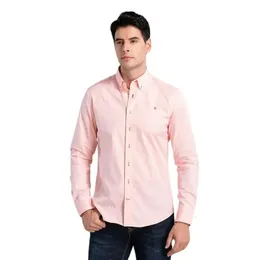 CHCH Moda 100% Algodão Camisa de Manga Longa Sólida Slim Fit Masculino Social Casual Camisas de Negócios de Alta Qualidade 240223