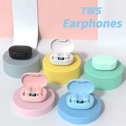 TWS Bluetooth Wireless Earphone Headphone Stereo Headset Sport Earbuds Microphone with Charging Box for Samsung Iphone Smartphone Power LED Digital Display