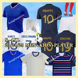 2024ユーロカップフランスのホームジャージーMBAPPEサッカージャージ24 25デンベレコマンサリバカンテマイロドデフットエクイプマイエットグリーズマンキッズメンズメンズプレイヤーフットボールシャツ
