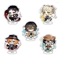 Keychains Bungou Stray Dogs Atsushi Nakajima Dazai Chuya Ryunosuke Acrylic Stand Figure Desktop Decoration Collection Model Toy Gifts