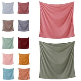 Roupas étnicas 110 110cm Bolha Quadrada Simples Instantânea Hijab Mulheres Sólidas Grosso Headband Echarpe Foulard Femme Bufandas Islâmico Muçulmano Sjaal