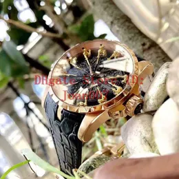 Relógios 45mm 12 personagens rei decoração movimento automático relógio mecânico masculino grande mostrador relógios masculinos rd watch276u