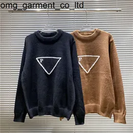 New 24ss fashion brand sweater Men women warmth knitwear luxury triangle pullover Designer sweaters Round neck Long Sleeve mens womens Sweater