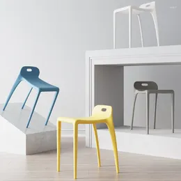 Camp Furniture LCL93 Kunststoff-Hocker, Haushaltsverdickung, einfacher moderner Esstisch, Bank, stapelbarer Stuhl mit gleicher Position, kommerziell